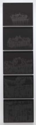 Texas Chainsaw Massacre 1, 2010. Pigment and charcoal on paper, 5 panels, 19 x 25 inches (each panel) (48.3 x 63.5 cm). MP D-383