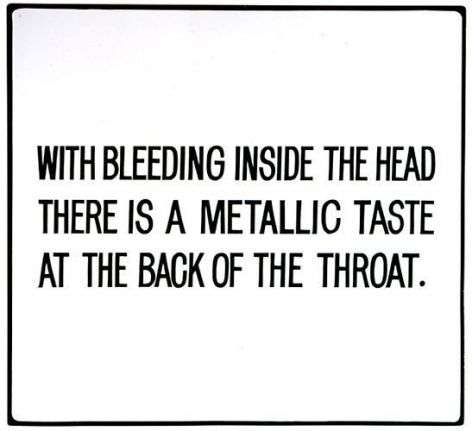 Jenny Holzer, Living Series: With bleeding inside the head..., 1981