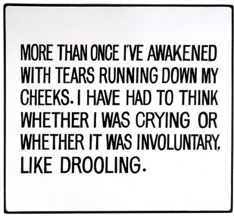 Jenny Holzer, Living Series: More than once I've awakened with, 1981