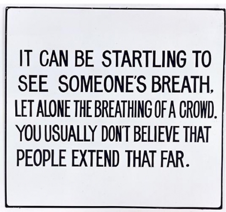 Jenny Holzer, Living Series: It can be startling to see one's, 1981