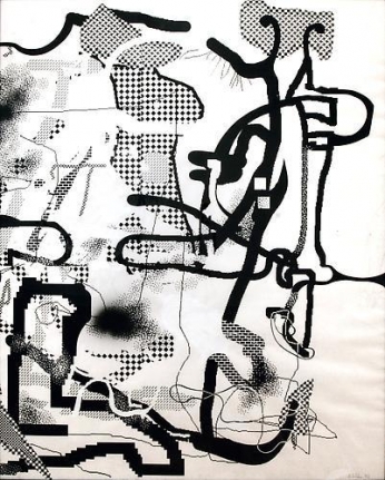 Albert Oehlen, Der Vergiftete Asket, Poisoned Ascetic, 1992