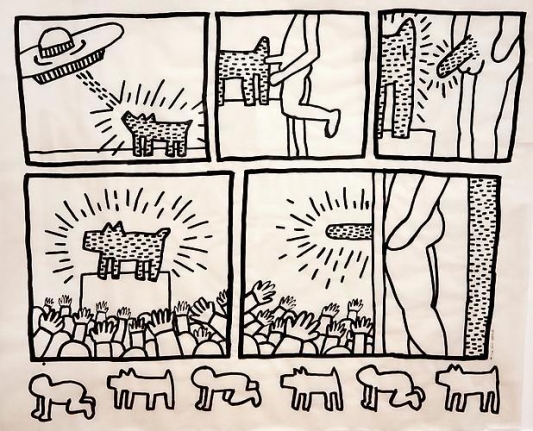 Keith Haring Untitled (Glowing Dog), January 16, 1981