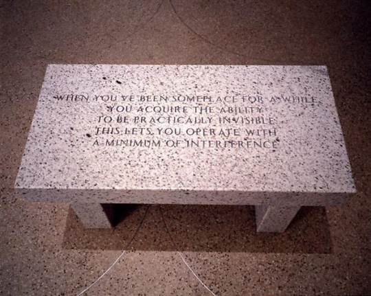 Jenny Holzer, Living Series: When you've been someplace..., 1989