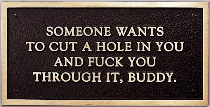 Jenny Holzer, Living Series: Someone wants to cut a hole in, 1981