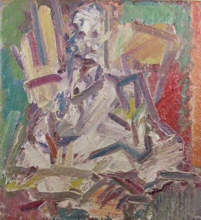 Frank Auerbach David Landau Seated, 2011-12