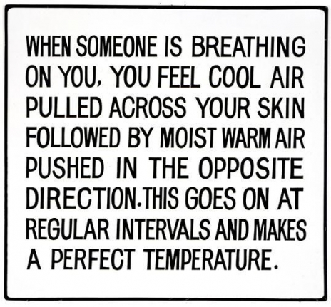 Jenny Holzer, Living Series: When someone is breathing on, 1981