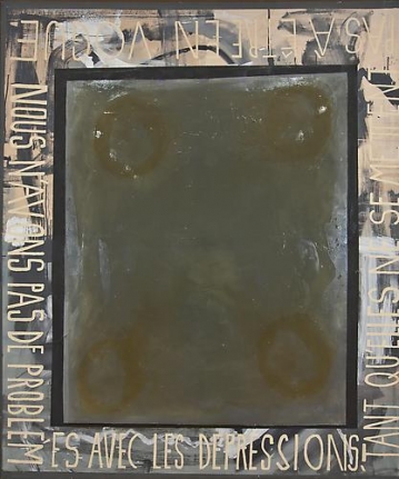 Martin Kippenberger, We don't have problems with depressions, as long as they don't come into fashion, 1986