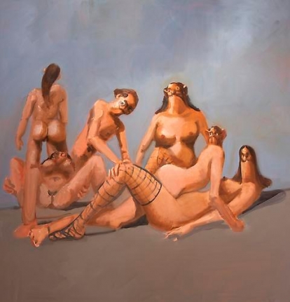 George Condo, Interacting Figures, 2004