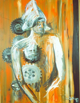 Albert Oehlen Selbsportrait als Holländerin, 1983