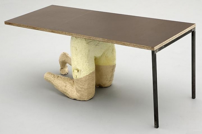 Rosemarie Trockel, Interior to 2 Black Piglets, 2006