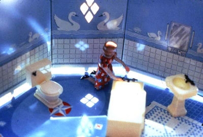 Laurie Simmons New Bathroom/Woman Kneeling/Second View, 1979