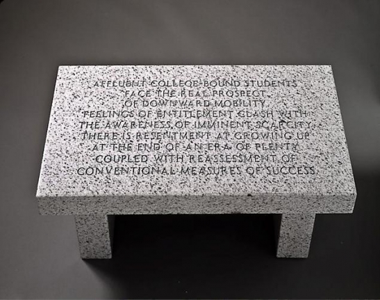 Jenny Holzer, Living Series: Affluent college-bound students..., 1989