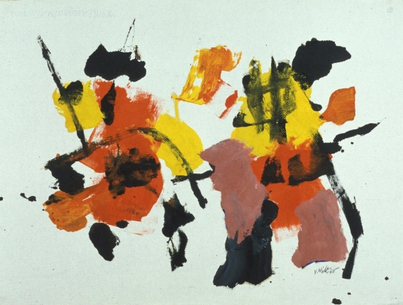 Mixed media John Von Wicht untitled painting VoJo089.
