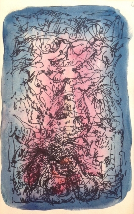 Untitled mixed media painting by Hans Burkhardt.