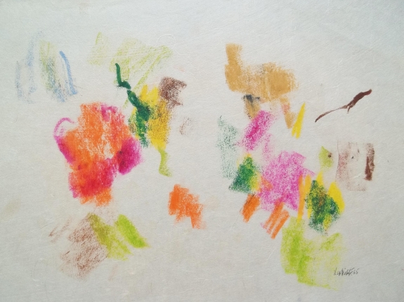 Mixed media John Von Wicht untitled painting VoJo018.