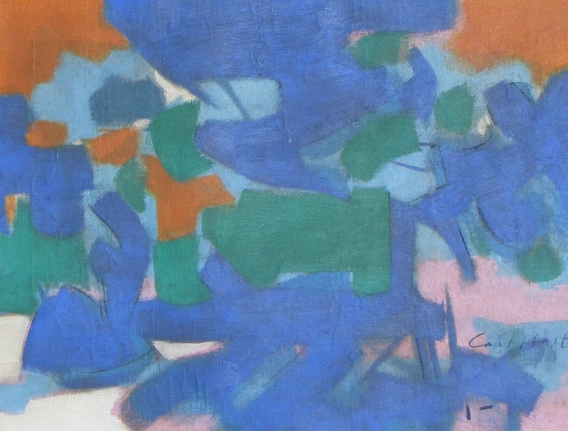Carl Holty 1947 untitled oil painting.