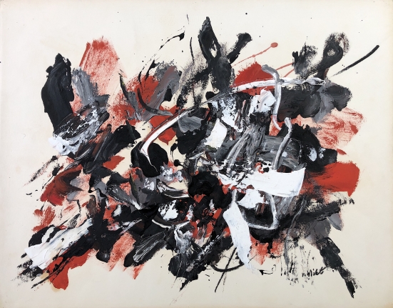Untitled mixed media painting by John Von Wicht.