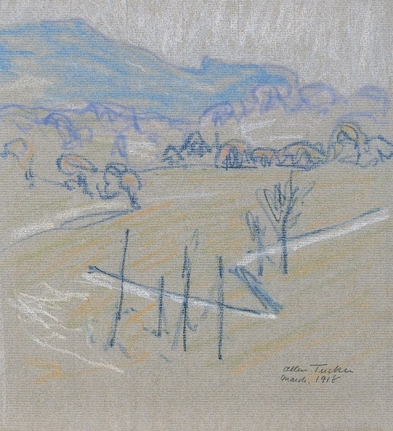 Allen Tucker pastel called "Hillside".