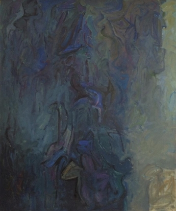 Untitled oil painting by Hans Burkhardt depicting the Bells of San Miguel Allende.
