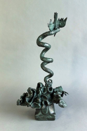 Yulla Lipchitz bronze entitled "Snake & Bird".