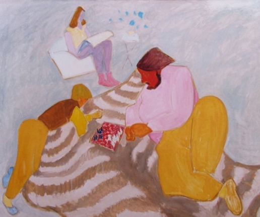 Sally Michel painting entitled "Chess Game".
