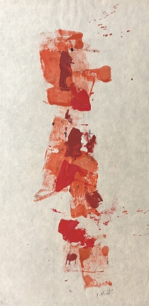 Mixed media John Von Wicht untitled painting VoJo010.