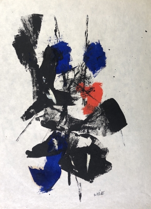 Mixed media John Von Wicht untitled painting VoJo136.