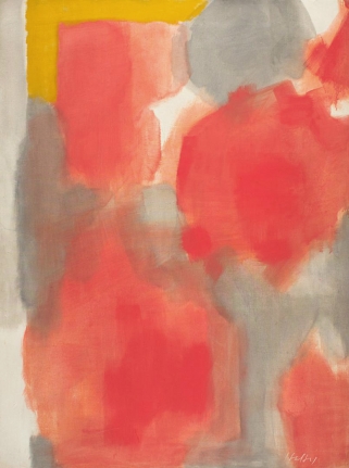 Carl Holty 1958 painting titled "Red Gold."