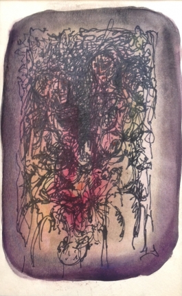 Untitled mixed media painting by Hans Burkhardt.