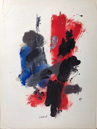Mixed media John Von Wicht untitled painting VoJo055.