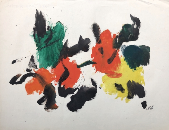 Mixed media John Von Wicht untitled painting VoJo121.