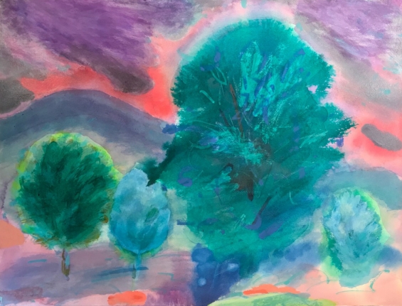 Untitled watercolor by Naohiko Inukai.