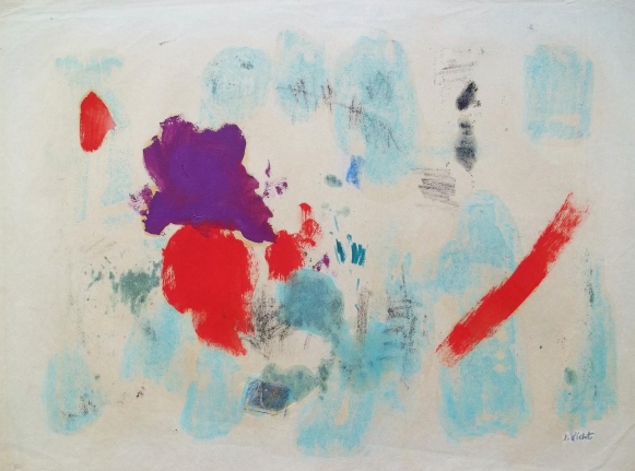 Mixed media John Von Wicht untitled painting VoJo109.
