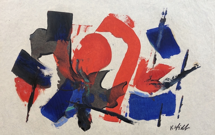 Mixed media John Von Wicht untitled painting VoJo029.