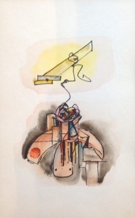 Untitled mixed media painting by Hans Burkhardt.