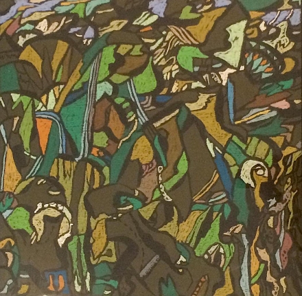 Fred Martin painting of Spring Landscape