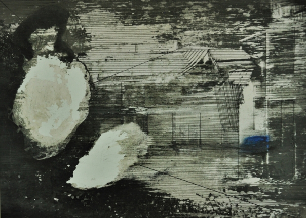 M. Pravat Untitled (17) 2016 Mixed media on paper 8 x 12 in.