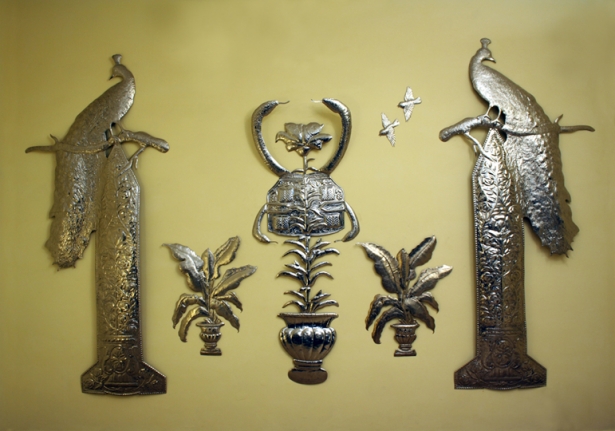 Adeela Suleman, Untitled 1 (Peacock with Missiles), 2010, Steel, Dimensions variable