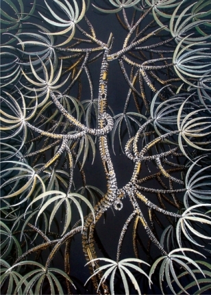 Rajan Krishnan Plant from the Grove by the River 2 2011 Acrylic on canvas 84 x 60 in.