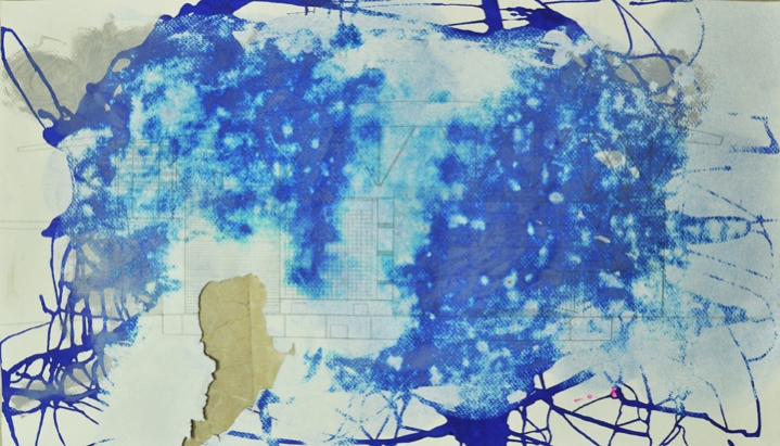 M. Pravat Untitled (H) 2016 Mixed media on paper 30 x 42 in.
