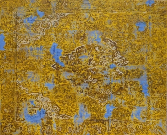G. R. Iranna, Witness, 2015, Acrylic on tarpaulin, 54 x 66 in