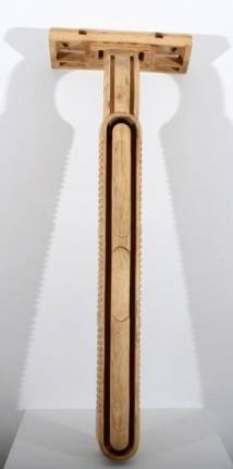 Debanjan Roy UNTITLED (RAZOR) 2013 Wood 37 x 12.5 x 8 in.