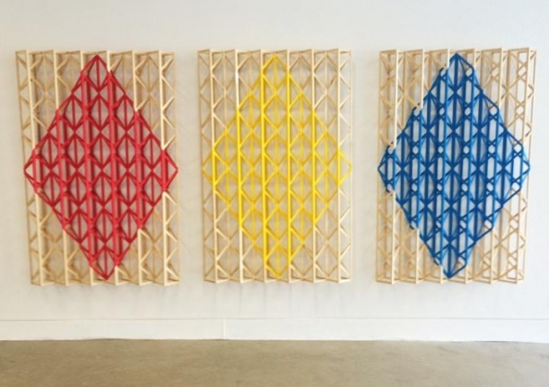 Rasheed Araeen THREE CHEERS FOR RODCHENKO 1971 (2015) Wood and paint 61 x 132 x 7 in