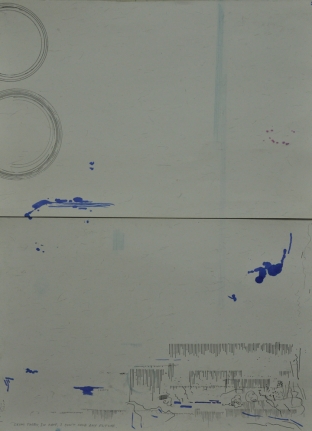 M. Pravat From Today, I Have No Future (1) 2016 Mixed media on paper 30 x 23 in.
