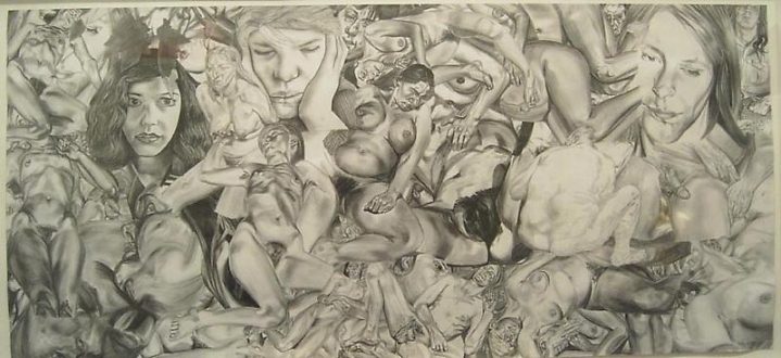 Alan Michael UNTITLED 1999 Pencil on paper 15 x 33 in.