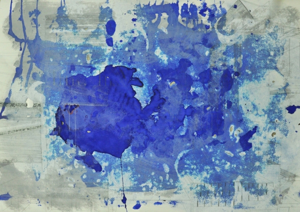 M. Pravat Untitled (I) 2016 Mixed media on paper 42 x 46 in.