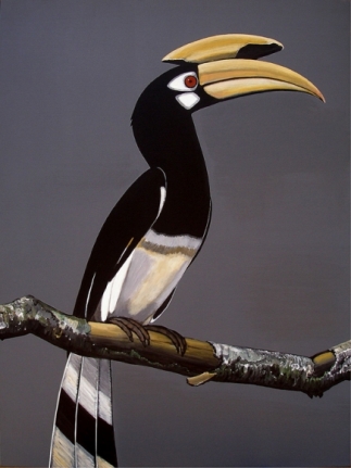 Rajan Krishnan Pastoral Bird II 2011 Acrylic on canvas 48 x 36 in.