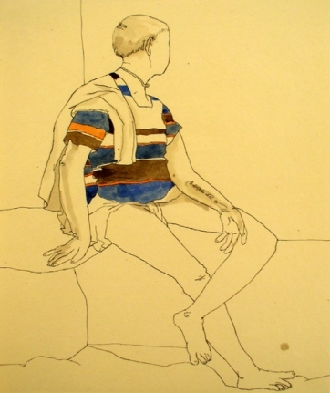 Laxma Goud WC DRAWING 4 Watercolor and ink on paper 11 x 9 in.
