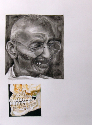 Debanjan Roy, Untitled 6, 2009, Acrylic on paper, 14 x 11 in