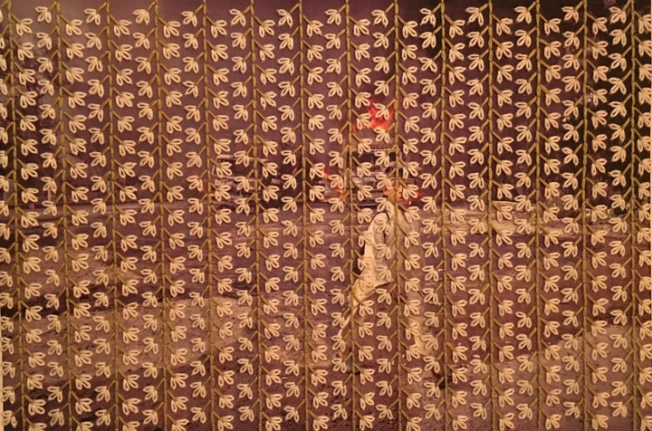 Fatima Munir Untitled (3) 2015 Hand-stitched embroidery and inkjet on canvas 11 x 16 in.
